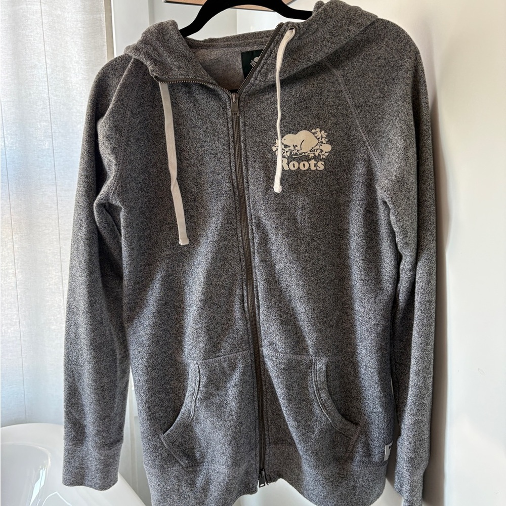 Roots Heather Gray Fleece Hoodie